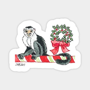 2013 Holiday ATC 18 - Holiday Monkey Magnet