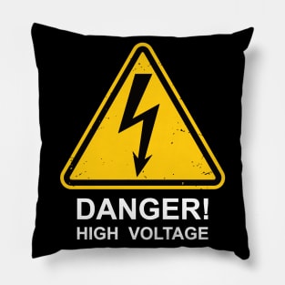 High Voltage Danger Sign Pillow