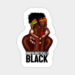 Unapologetically Black, Afro African, Black Pride Magnet