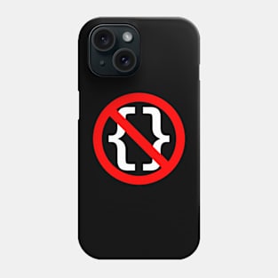 No Braces - Funny Python Coding Design Red/White Phone Case