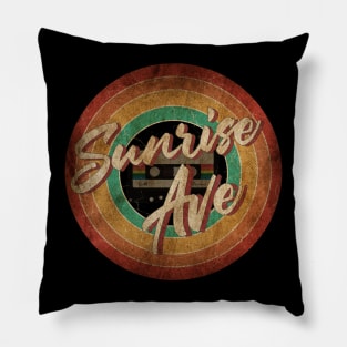 Sunrise Ave Vintage Circle Art Pillow