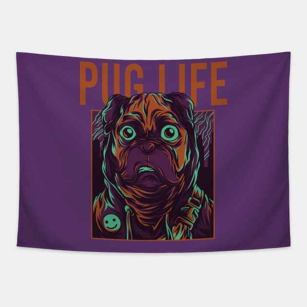 Pug Life Is like Tapestry by spacemedia
