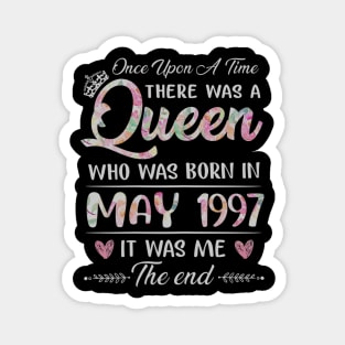 Girls 23rd Birthday Queen May 1997 23 Years Old Magnet