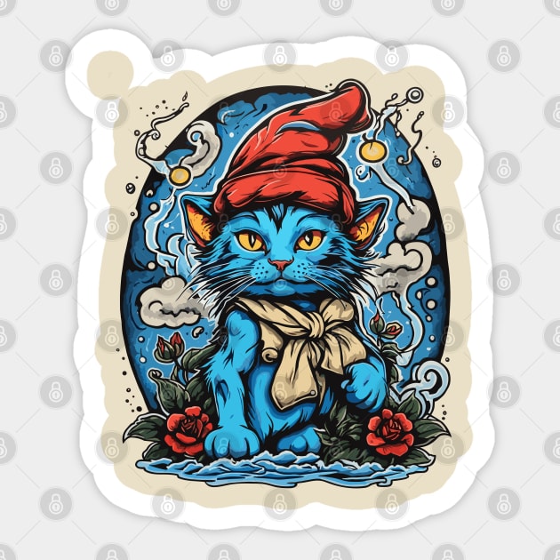  Smurf Cat Sticker Decal : Handmade Products