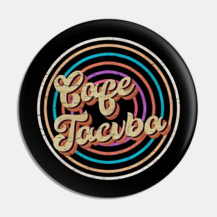 vintage circle line color Cafe Tacvba Pin