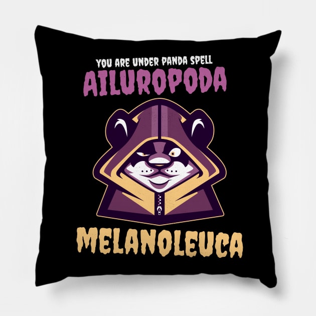 Panda Spell! AILUROPODA MELANOLEUCA Pillow by Johan13