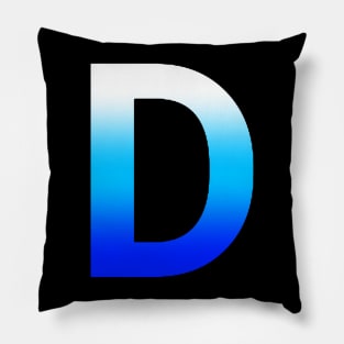 Blue Letter D Pillow