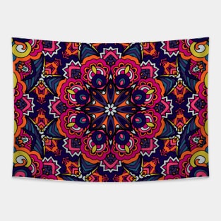 Colorful Oriental Rug Mandala Boho Pattern Tapestry