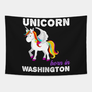 Unicorn Born In Washington Tapestry