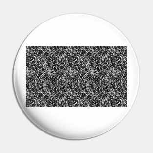 Black & White Floral Pattern Pin