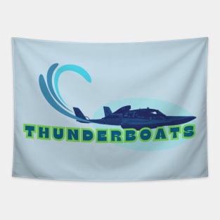 THUNDERBOATS! SEATTLE SUMMER HYDROPLANES Tapestry