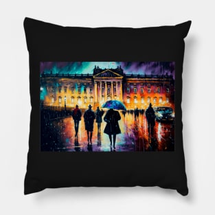 Buckingham Palace on a rainy evening - Part III Pillow