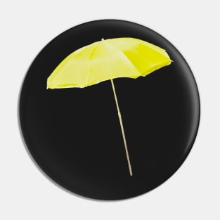 Yellow Beach Umbrella Summer Sticker Pin