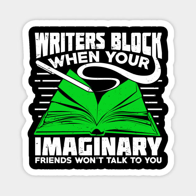 Writers Block Book Author Novelist Gift Magnet by Dolde08