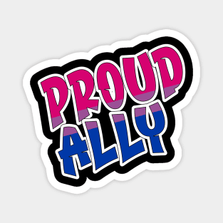 Proud Ally Bisexual Flag Magnet