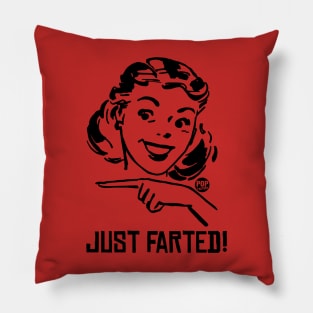 JUST FARTED Pillow