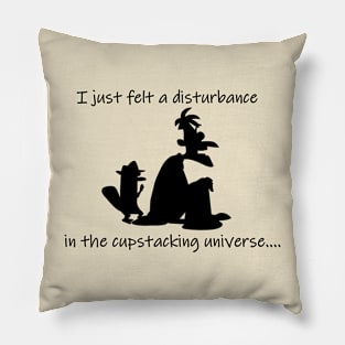 Cupstacking Universe Silhouette Pillow