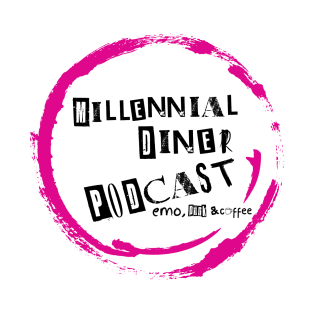 Millennial Diner Podcast-Black Text T-Shirt