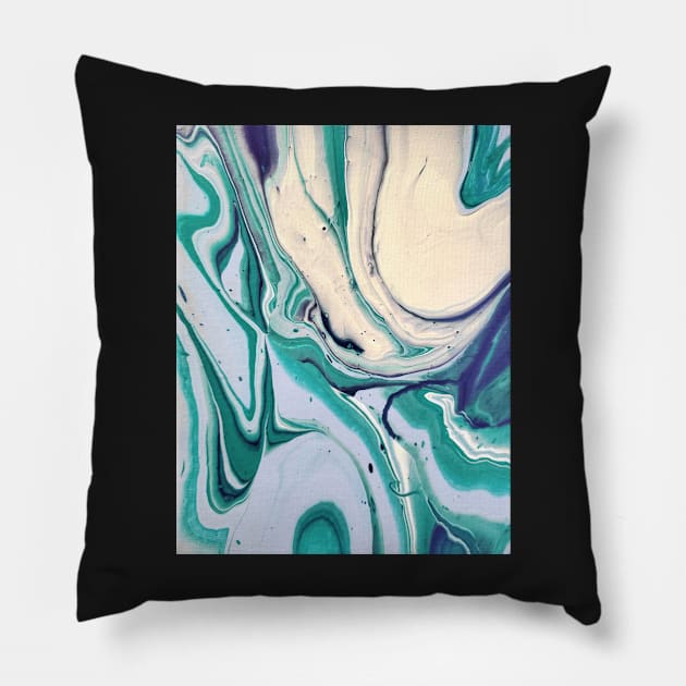 More Acrylic Pour Pillow by dnacademic