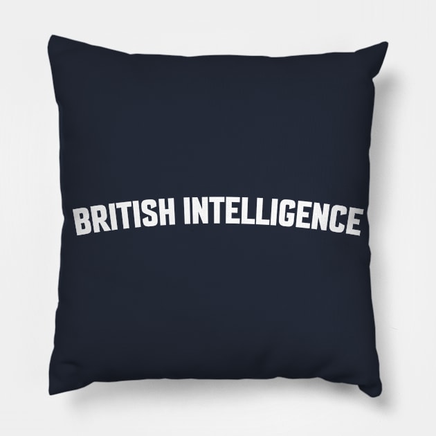 BRITISH INTELLIGENCE Pillow by LOS ALAMOS PROJECT T