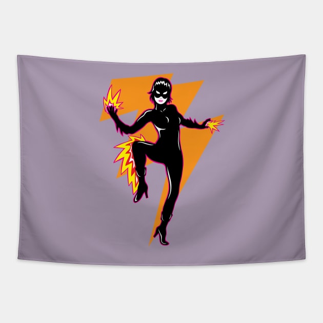 Flash Girl Tapestry by martinussumbaji