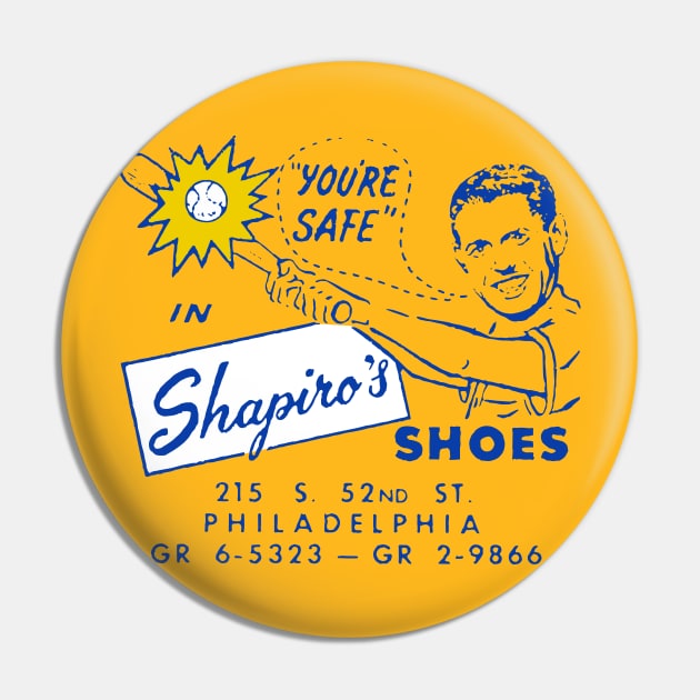 Vintage Philadelphia Shapiro's Shoes Pin by lavdog