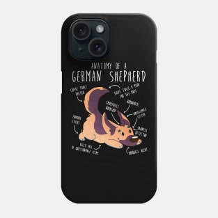 German Shepherd Dog Anatomy Phone Case