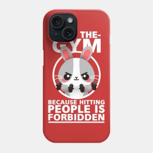 Bunny hit the gym Phone Case