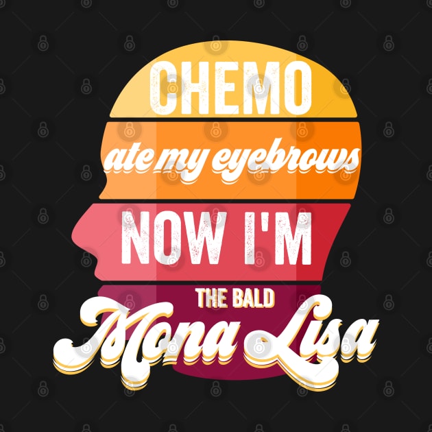 Funny Chemo ate my eyebrows now I'm the bald Mona Lisa by PincGeneral