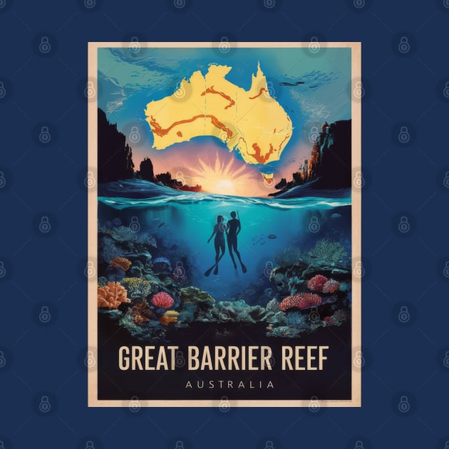 Vintage Retro Great Barrier Reef Adventure by POD24