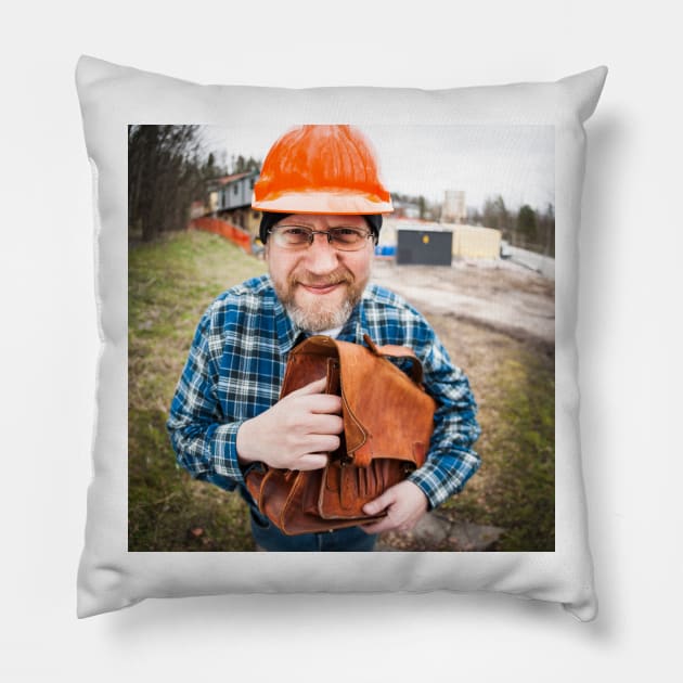 Funny Engineer Pillow by ansaharju