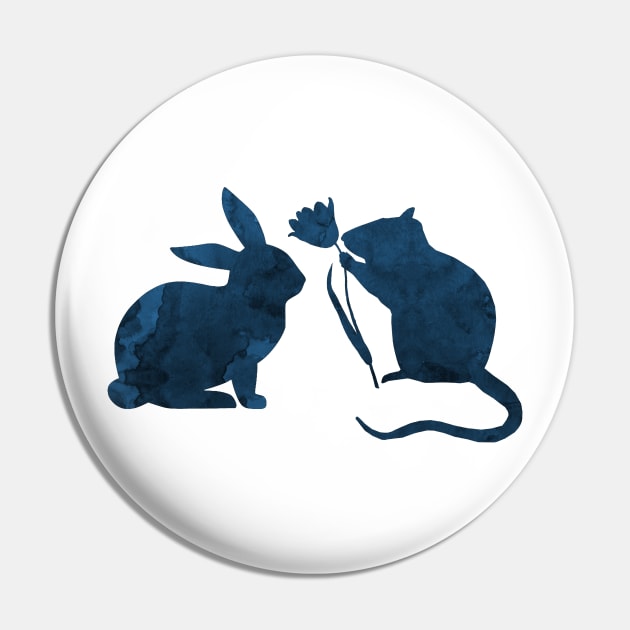 Rat and rabbit Pin by TheJollyMarten