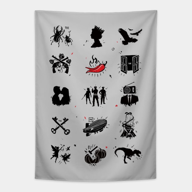 Rock Bands Tapestry by Gammaray