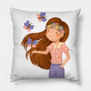 Wind in the hair Pillow