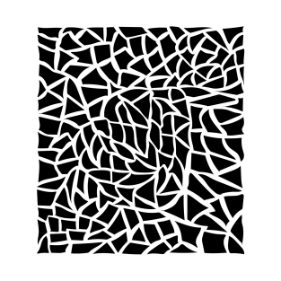 Black and white abstract mosaic print pattern T-Shirt