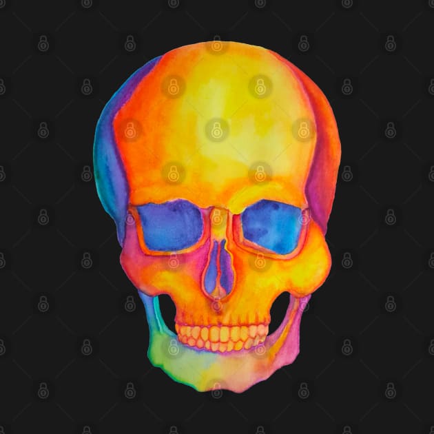 Watercolor skull by MyownArt