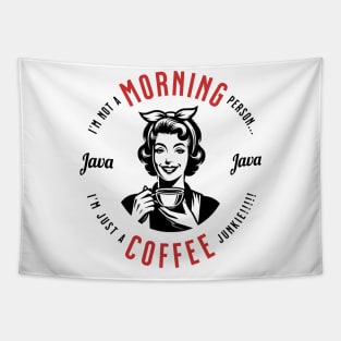 Morning Coffee Woman Tapestry