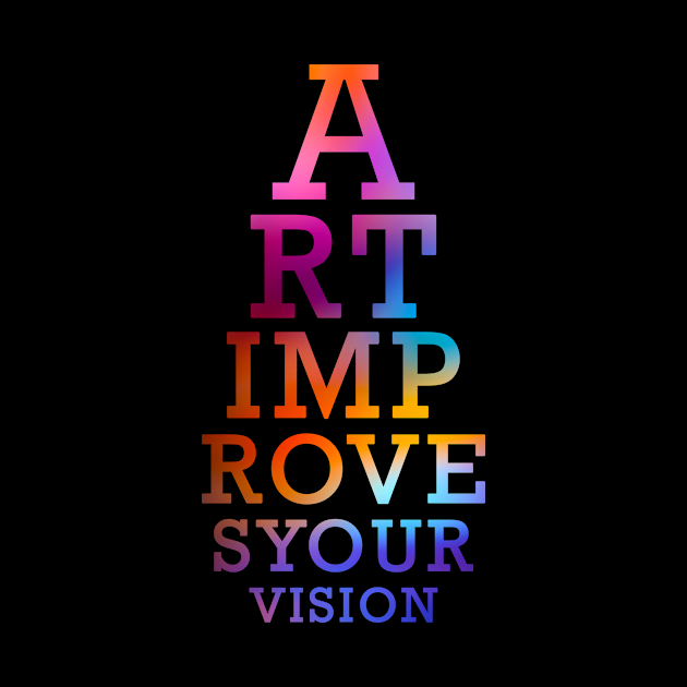 Art Improves Your Vision Eyechart Multicolored by Compassandbliss