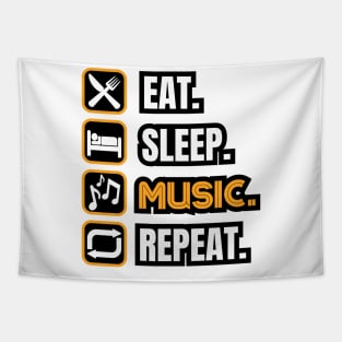 Eat Sleep Music Repeat Tapestry