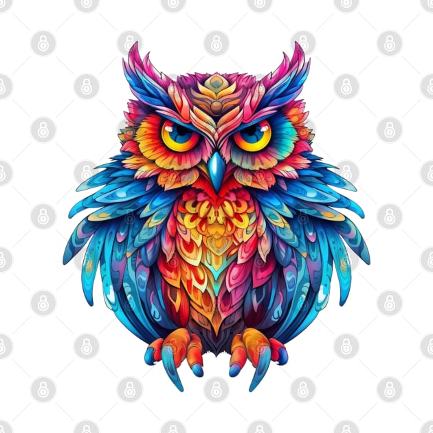 Colorful Owl #3 by Chromatic Fusion Studio