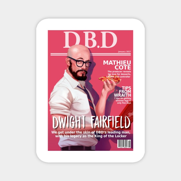 Dead by Daylight Magazine Cover - Dwight Fairfield Magnet by Soloistair