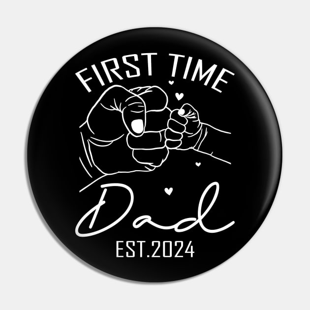 First Time Dad Est 2024 Fathers Day Pin by eyelashget