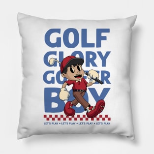 Golf Glory Golfer Boy Pillow