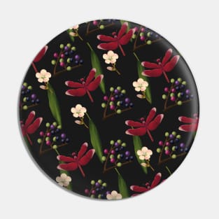 red and green botanicals Pin