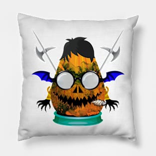 Spooky Halloween Pumpkin Head Pillow