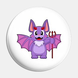 Bat Halloween Devil Pin