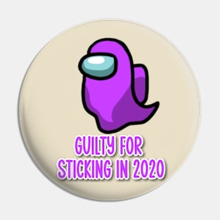 Among us ghost guilty, Halloween merch Pin