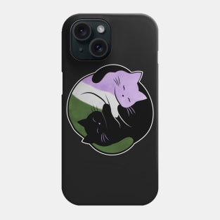 Genderqueer Yin Yang Cat Phone Case