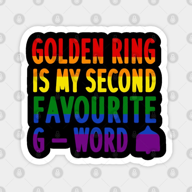 Golden Bell Christmas X-mas Pride Gay Magnet by FindYourFavouriteDesign