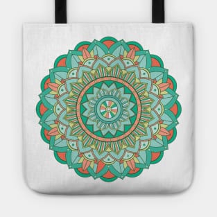 Colorful Mandala, mandala-design, mandala-art, geometric, abstract, mandala and spirituality, colorful, rainbow, mandala pattern, mandala flower patterns, Flower Mandala ,Spirituality Tote